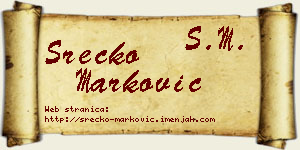 Srećko Marković vizit kartica